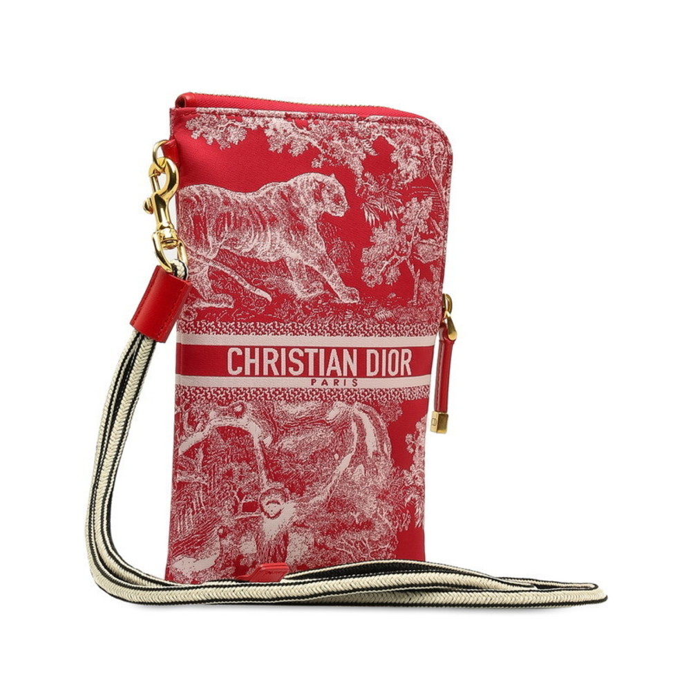 Dior Pouch Multifunction Pouch Shoulder Pink Whit… - image 1